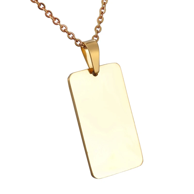 Односторонняя Глянцевая подвеска для записи 2019 ожерелья из нержавеющей стали