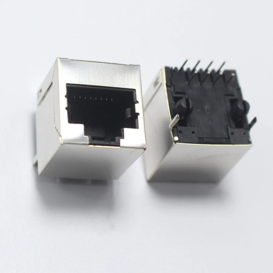 2 шт RJ45 сетевой разъем 8P8C 1P 2P 4P Модульный сетевой PCB разъем 8P вертикальный LAN адаптер DIP разъем металлический пластик - Цвет: 007