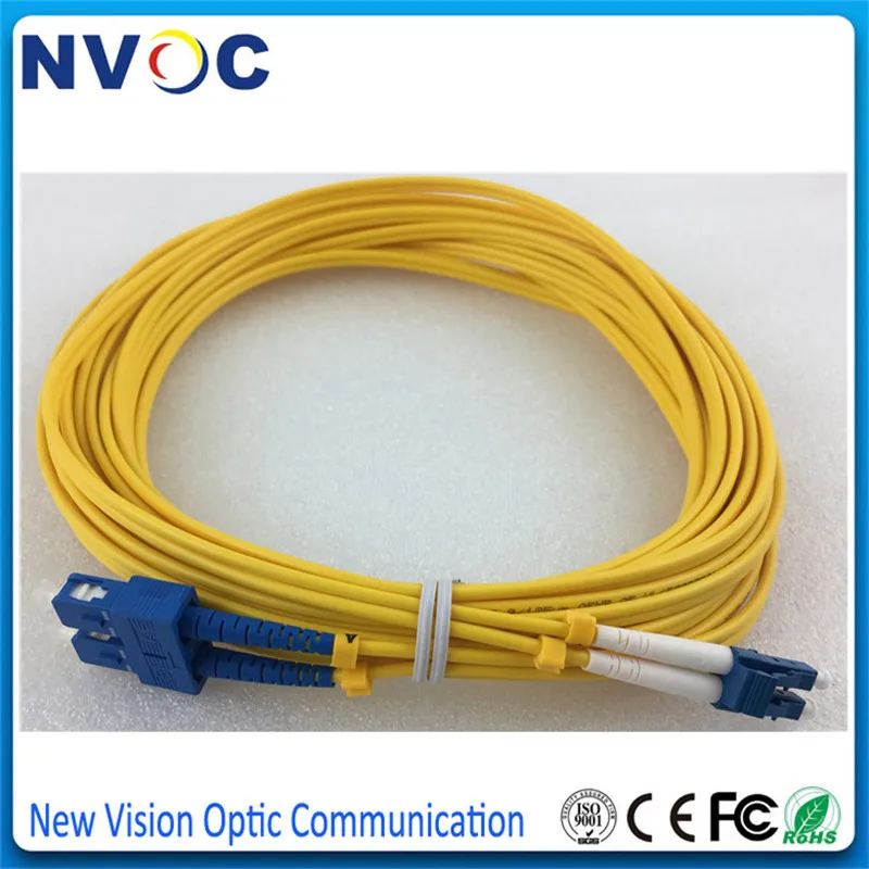 10 шт./пакет 10M SM DX SC/UPC LC/UPC оптоволоконный патч корд Одномодовый Дуплекс ПВХ