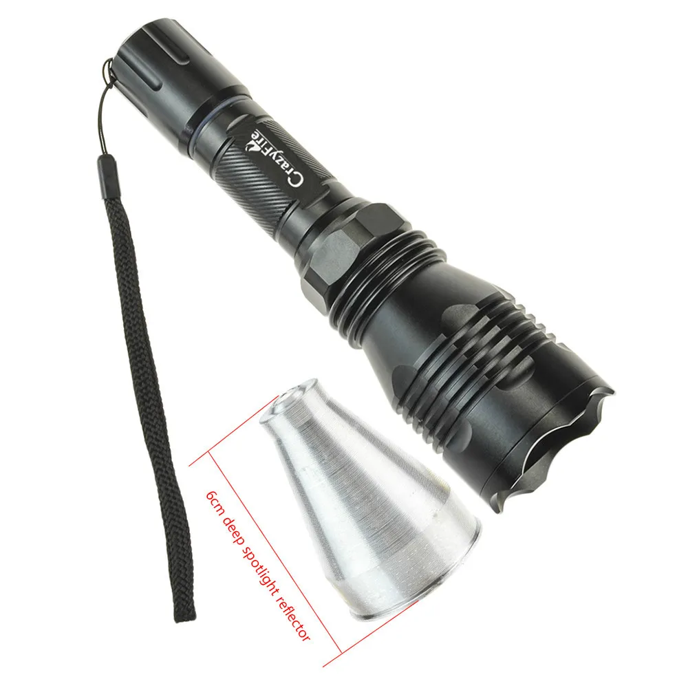 

Tactical Red Light Flashlight Cree XPE 300m Long Range Hog Hunting Flashlight 1 Mode Torch With Gun Mount and Remote Control