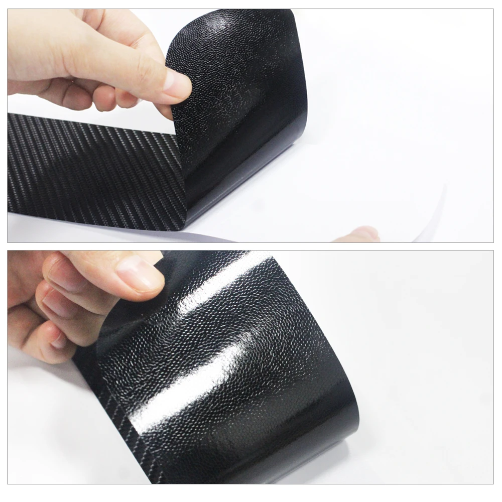 

For Tesla MODEL X Car Door Sill Guard Door Threshold Scuff Plate 4D Carbon fiber vinyl Decoration sticker Car Accessories 4PCS