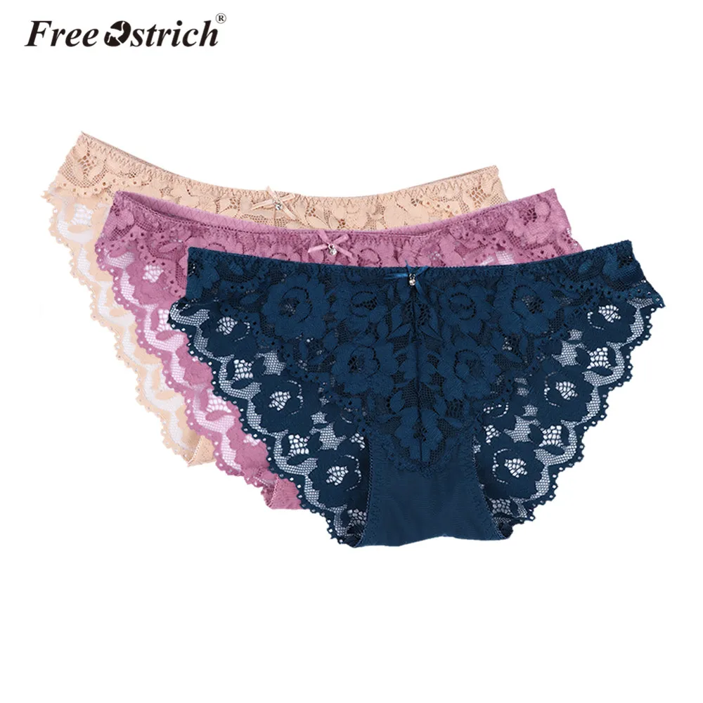 1 Skin Purple Green Страуса 3 комплект нижнего белья женские трусики партия нижнее белье сексуальные кружевные трусики Комплект Прямая поставка Oct6 - Цвет: 1 Skin Purple Green