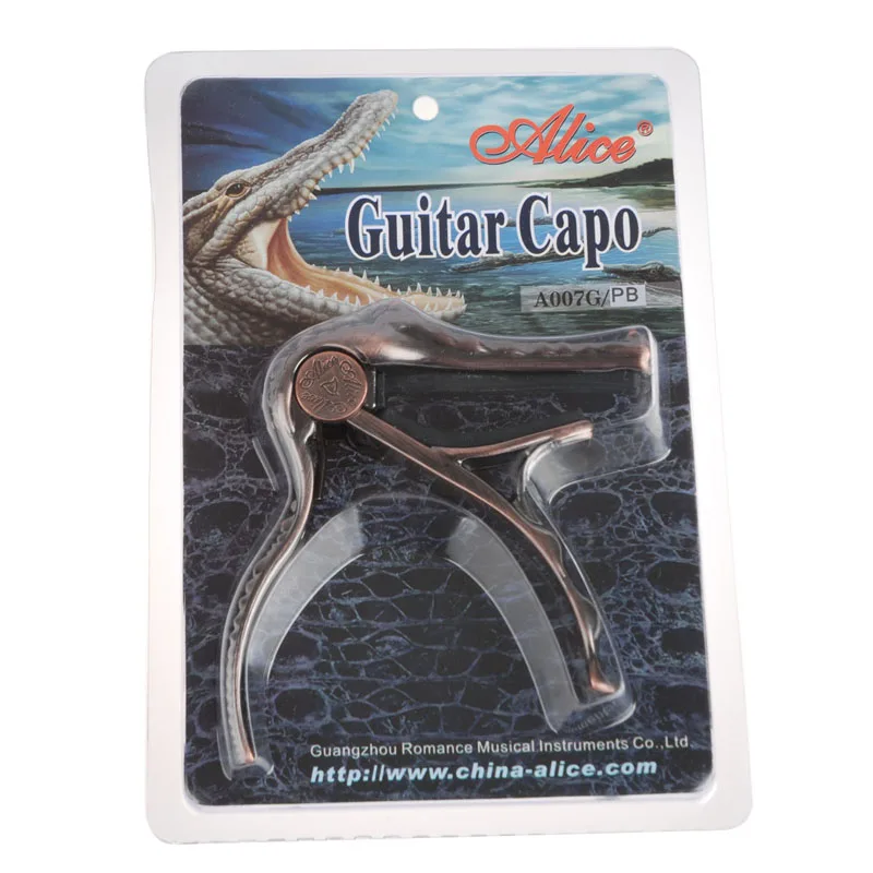 Alice A007G-PB Crocodile Head Shape Folk Acoustic Guitar Quick Tuning Change Tune Capo Bronze Color Brand New capotraste | Спорт и