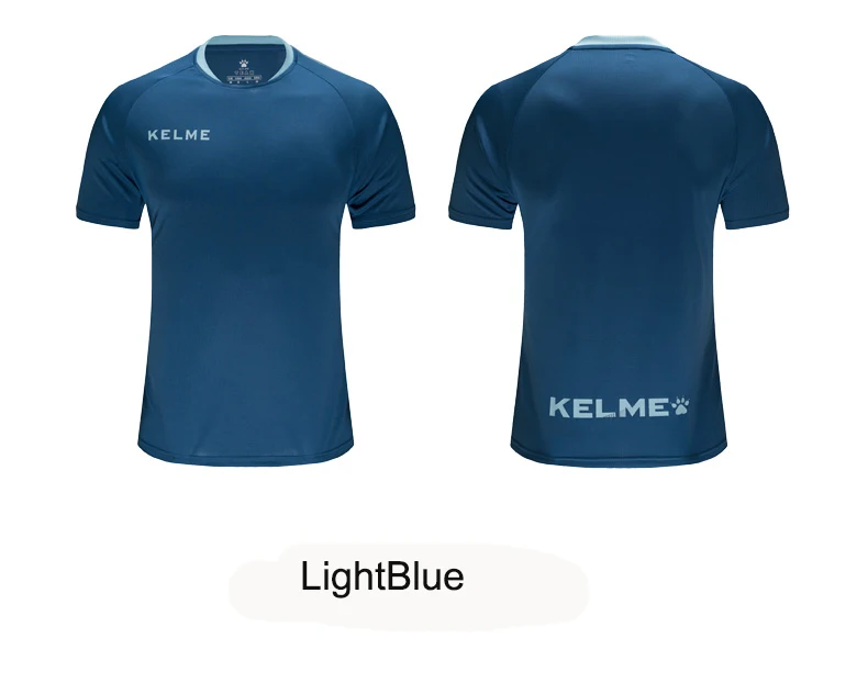 Kelme мужские футбольные Джерси дышащие индивидуальные спортивные тренировочные Джерси с коротким рукавом быстросохнущие футболки 3891060