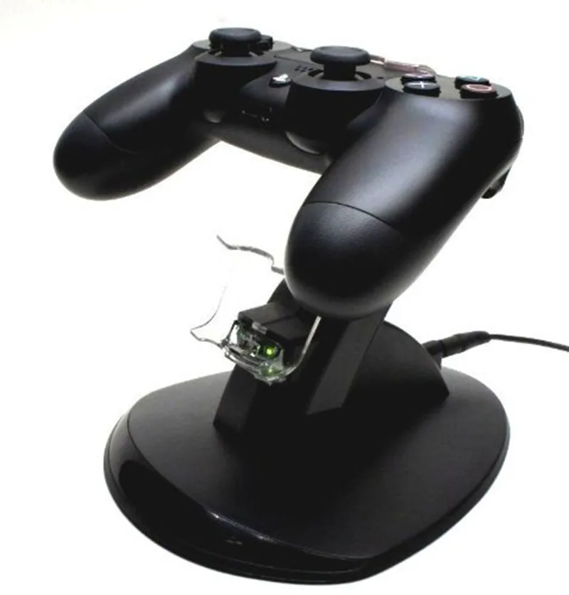 Free shipping high quality Dual Controller LED Blue Light Charger Dock Station for PlayStation 4 PS4 USB Fast Charging Stand |