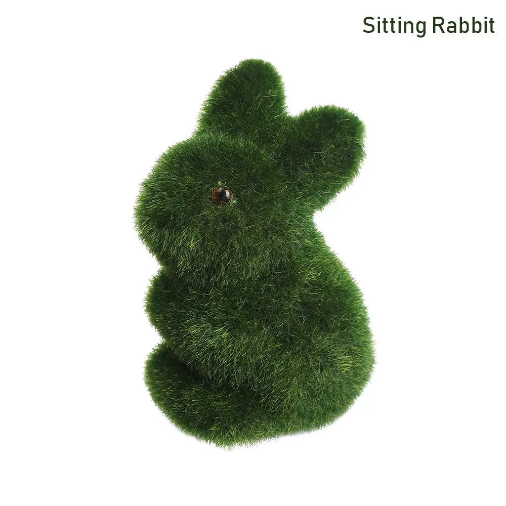 sitting rabbit Ручная работа, искусственный газон, трава, животное, Пасхальный кролик, для дома, офиса, орнамент, новинка, для комнаты, офиса, Декор, Пасхальный кролик, ручная работа, подарок - Цвет: sitting rabbit