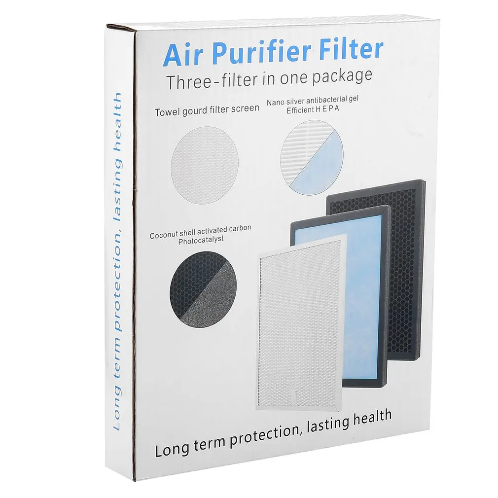 Premium Towel Gourd Filter Screen Nano HEPA Air Filter Three Filter in One Package Compatible with WEOOLA Air Purifier