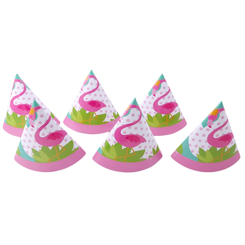 Бумажная тарелка с рисунком фламинго для мальчиков и девочек на день рождения