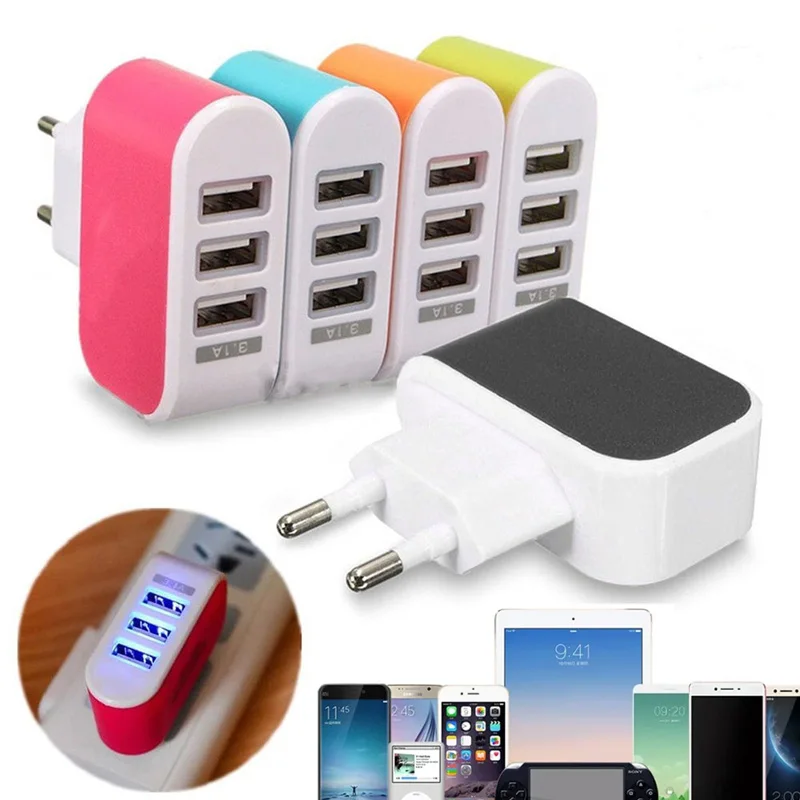 Новое поступление 3 порта USB зарядное устройство портативные зарядные устройства