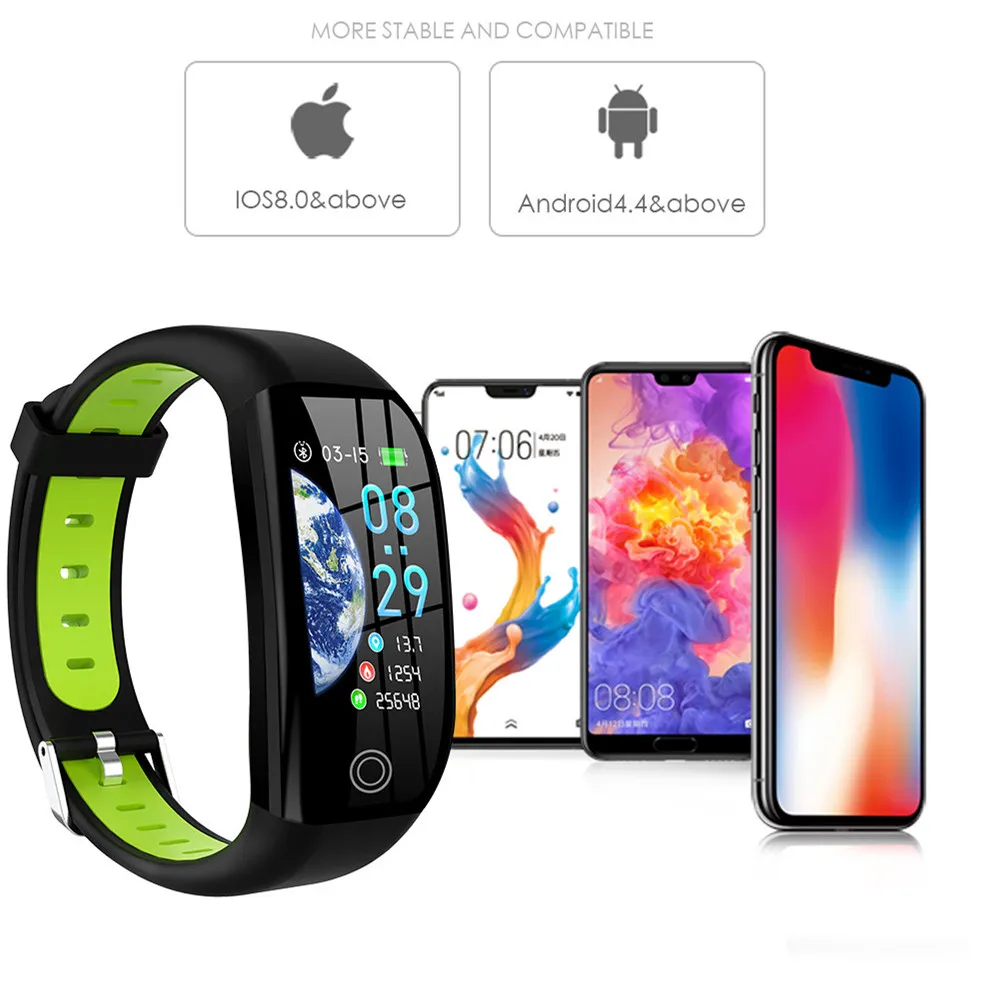 F21 Smart Band Sports Wristbands IP68 Waterproof 1.14 Inch Screen Fitness Tracker Bracelet for Android IOS | Электроника