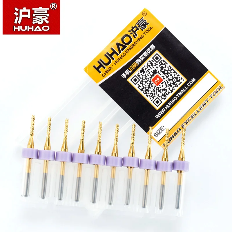 Huhao 1 шт. 3.175 мм лужение кукурузы конце фрезы PCB фрезерный биты для ПВХ печатной