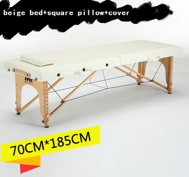 white 185 см* 70 см кровать+ покрывало+ квадратная подушка, спа тату Красота Мебель портативная складная Массажная кровать лицевой стол для массажного салона - Цвет: white