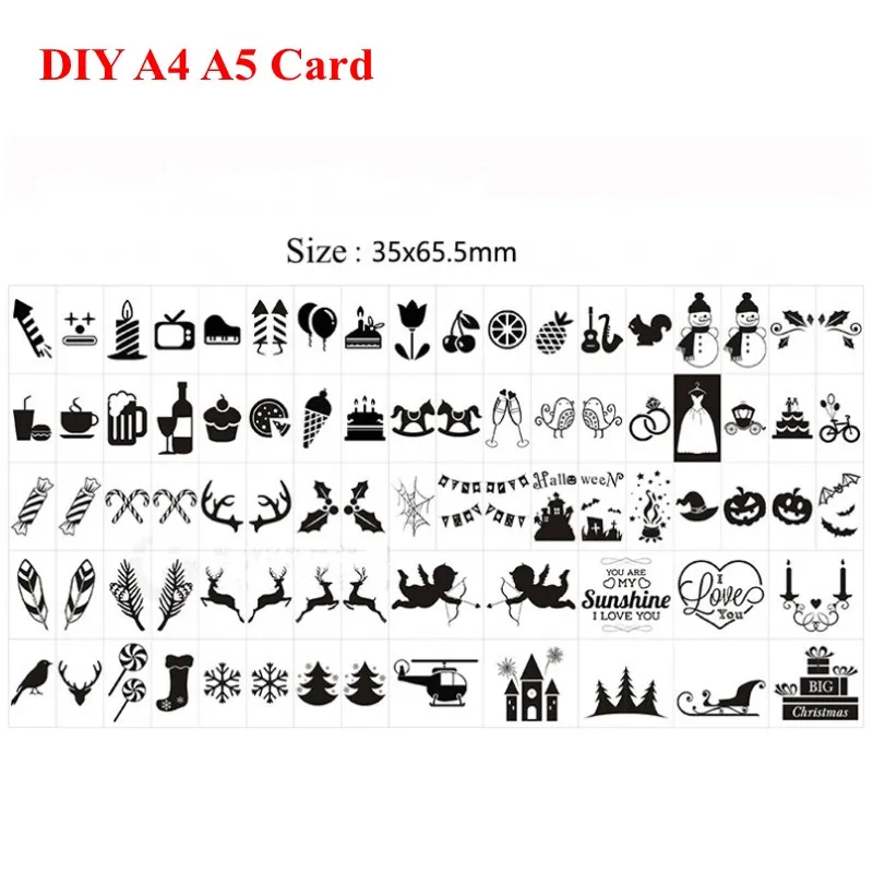 DIY буквы карты А4/А5 светлая коробка черный и цвет символов номера бесплатная