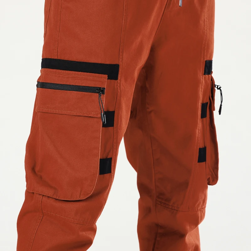 Мужской весенний Свободный комбинезон с несколькими карманами прямые