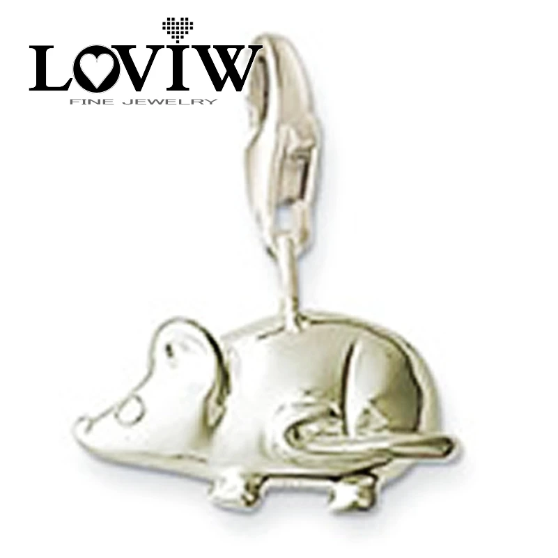 Мышь еаттинг сыр 2017 Женский стиль очарование подарок модный кулон для браслета