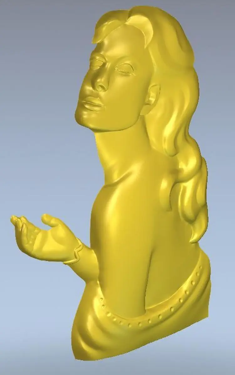 3d фотография для ЧПУ в формате STL Фантастическая Женщина|3d model relief|3d relief modelfor cnc |