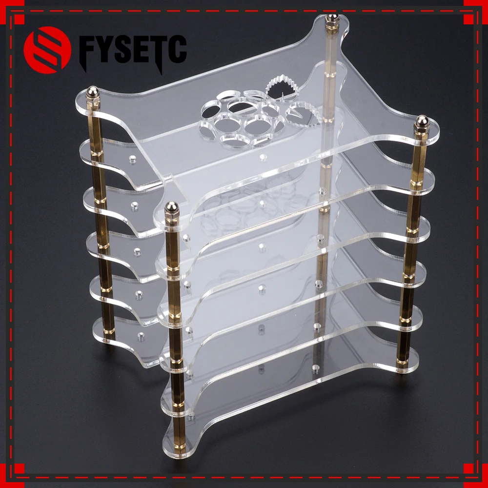 7 слойная Raspberry Pi 3 акрил чехол прозрачный в виде ракушки корпус с логотипом для Model