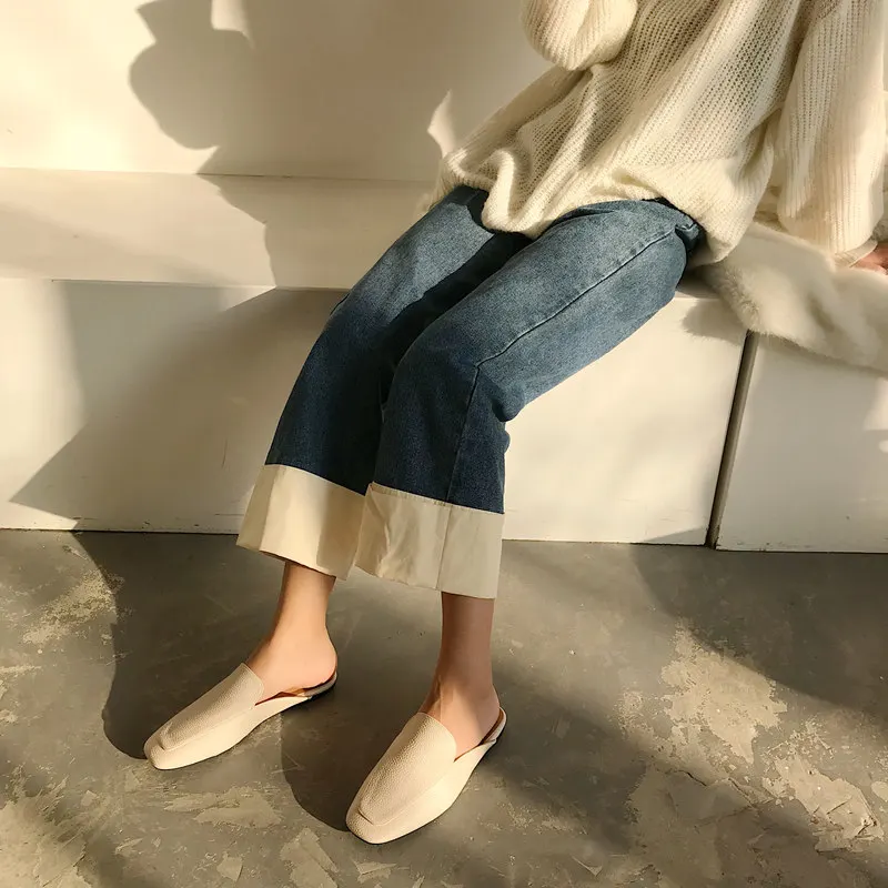 Летние шлепанцы; zapatos de mujer; обувь на низком каблуке для улицы; chanclas; женские милые модные шлепанцы на платформе