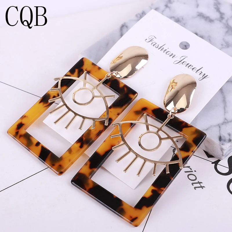 Акриловые серьги Boho Ацетат Круглый Кулон женские большие длинные в виде капель висячие серьги, ювелирные изделия богемные Висячие аксессуары