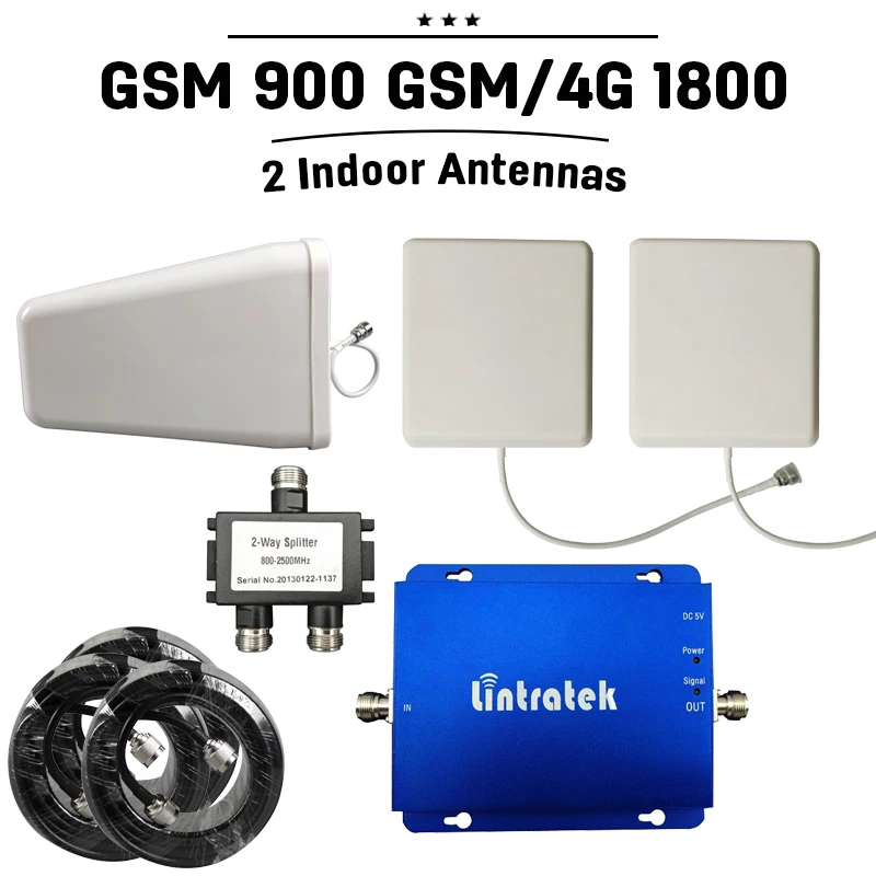 Gsm репитер 900 1800 Dual Band Усилитель сигнала Мобильная Телефон GSM ретранслятор |