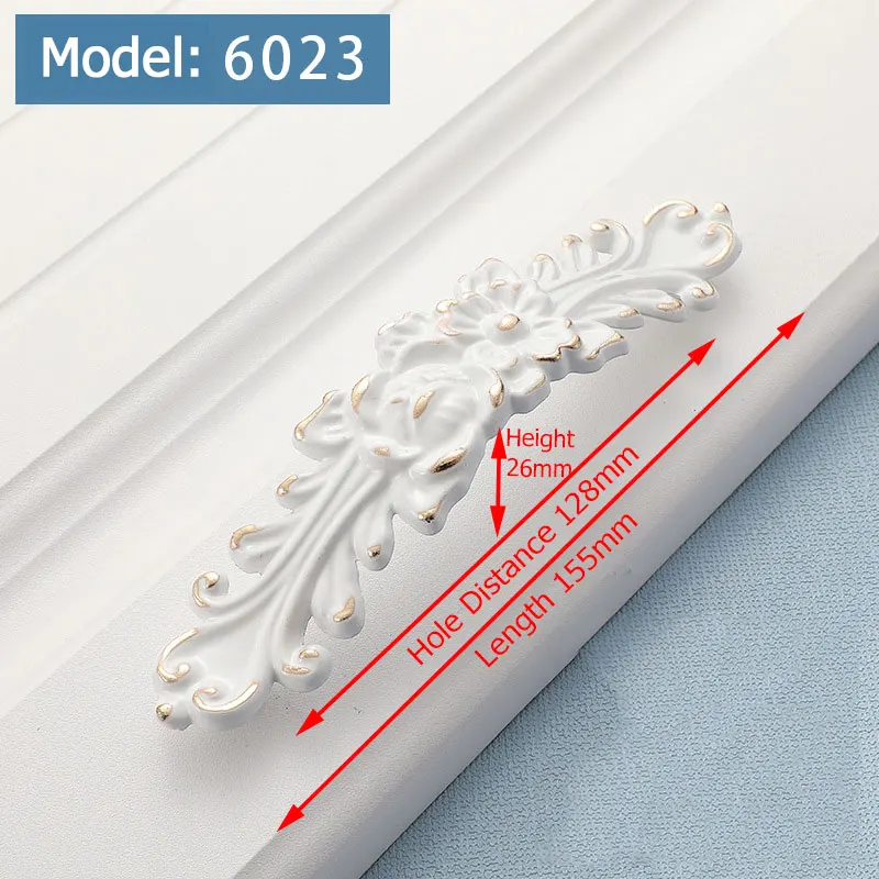 Handle-6023-128 KAK цвета слоновой кости для кухонного шкафа ручки Европейский стиль двери шкафа ручки для выдвижных ящиков мода солидная мебель металлическая ручка - Цвет: Handle-6023-128