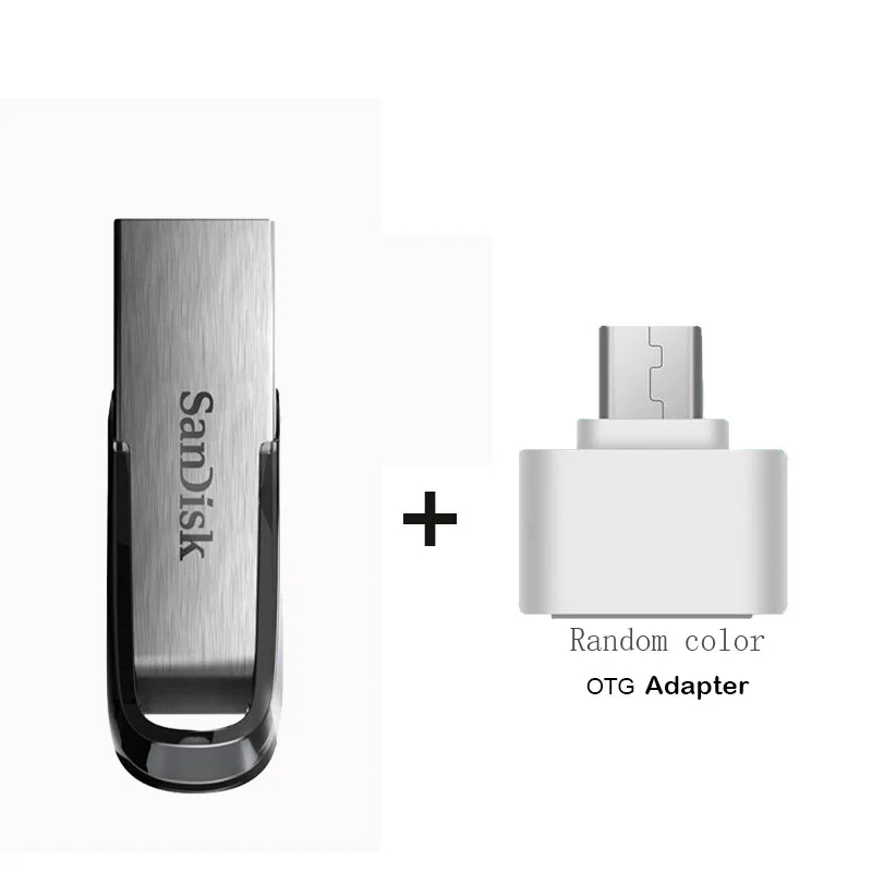CZ73 plus OTG Sandisk флешка флешки usb флешка USB флэш 16 ГБ 32 64 128 256 Подлинная Ultra Flair USB 3,0 Металл DJ OTG Тип C DIY логотип диск на ключе флешки - Цвет: CZ73 plus OTG