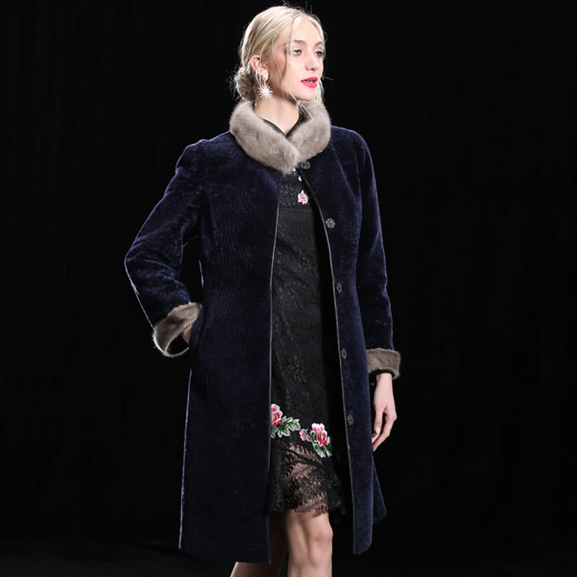 XINYUXIANG роскошный двухсторонний воротник из натурального меха норки Натуральная