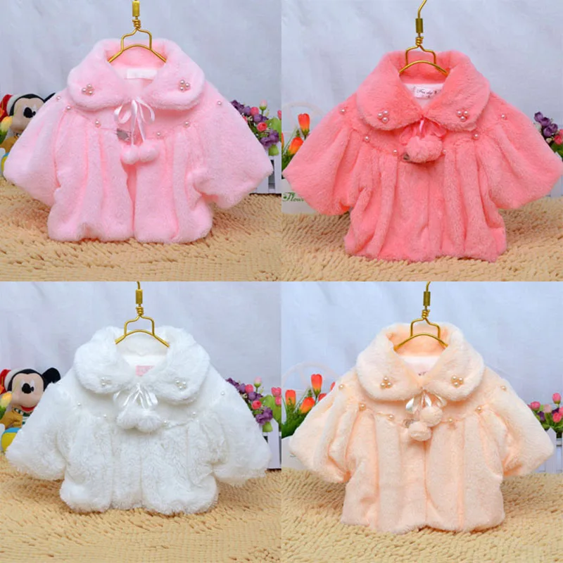 Autumn and winter new female baby plush shawl coat 0-1 years 2-3 old wild plus velvet children's wear | Тематическая одежда и