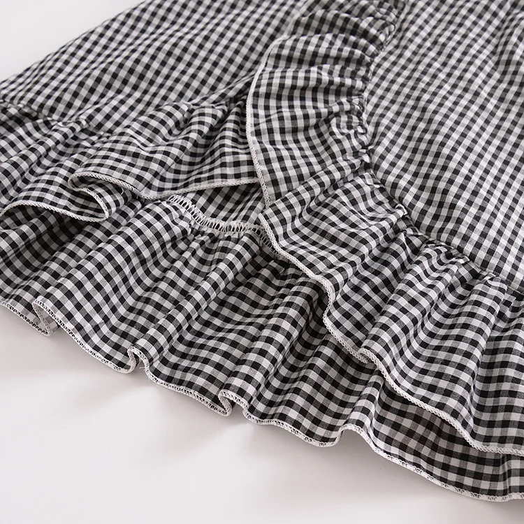 Комплекты модной одежды JIOROMY для маленьких девочек летний клетчатый топ + юбка с