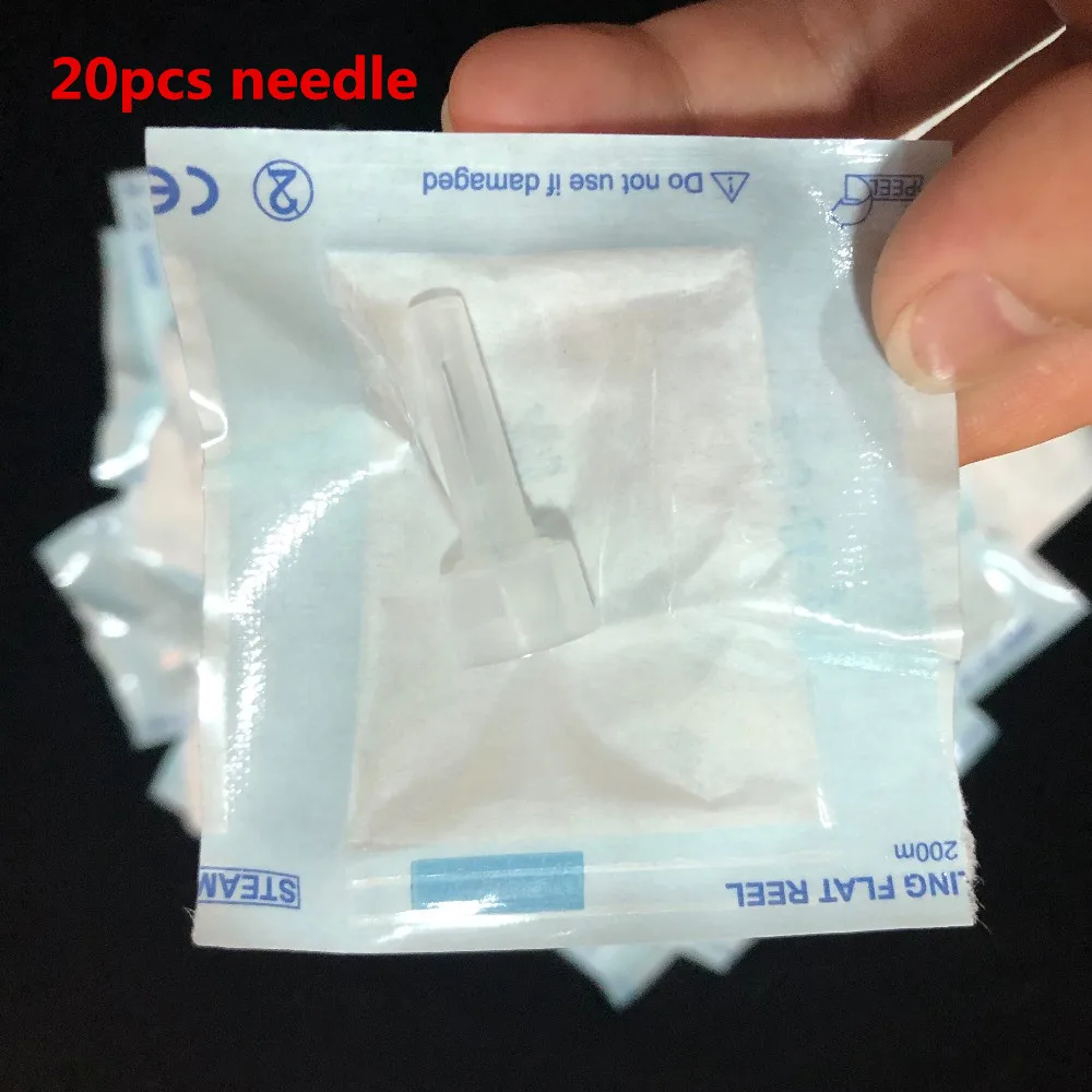 20pcs needle Превосходное качество 0,3 мл одноразовая ампульная головка для гиалуронового пистолета гиалуроновая ручка Высокого Давления Шприц для удаления морщин - Габаритные размеры: 20pcs needle