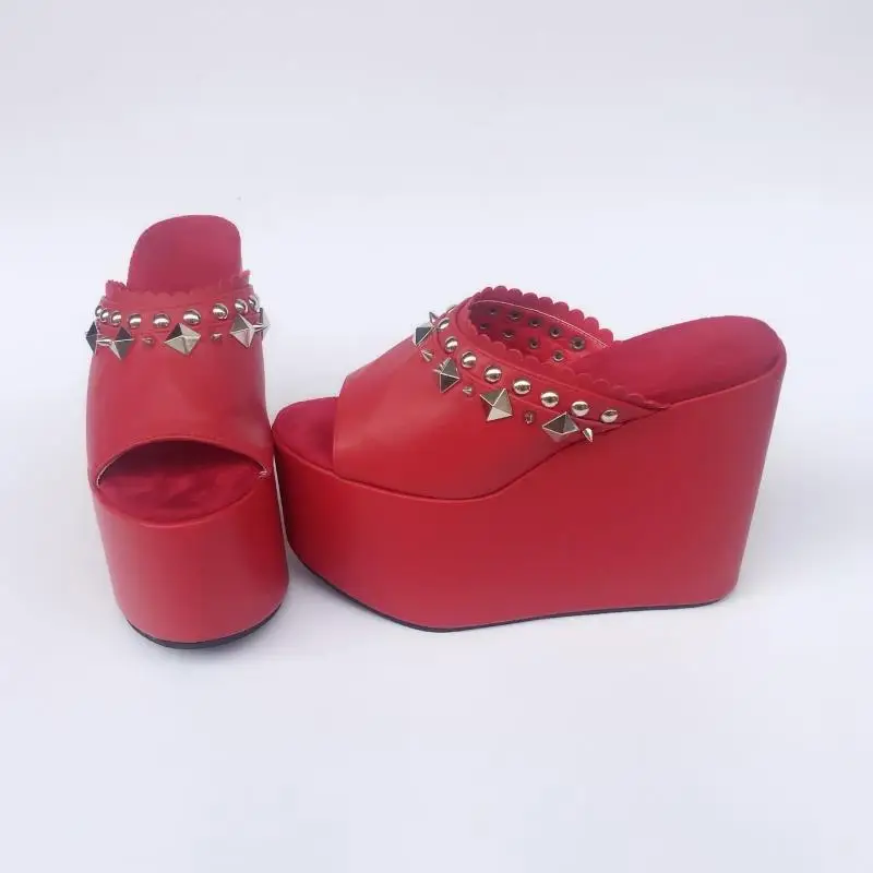 

Princess sweet lolita shoes PUNK wind Harajuku heighten shoes custom thick bottom zipper tall and thin fashion women an1385