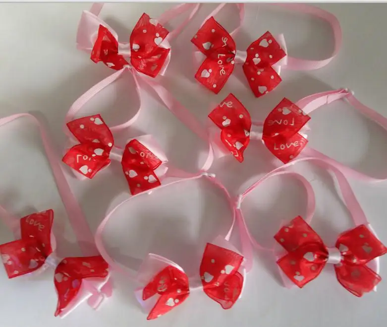 30 шт./лот Большая распродажа модные галстуки-бабочки для девочек собак щенков