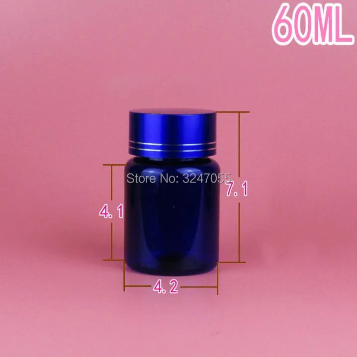 60ML30/50/100 pcs пустая зеленая Пластик таблетки упаковка бутылки, ПЭТ голубой капсулы для хранения бутылки, Планшеты многоразовый контейнер