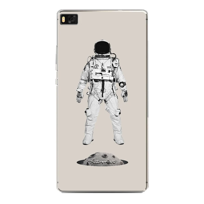 Rocket Soft Clear TPU Phone Case For huawei P10plus P8 P9lite honor 3c 4c 6a 7 8 9 5c Flora Astronaut Fish Cover Free Shipping | Мобильные