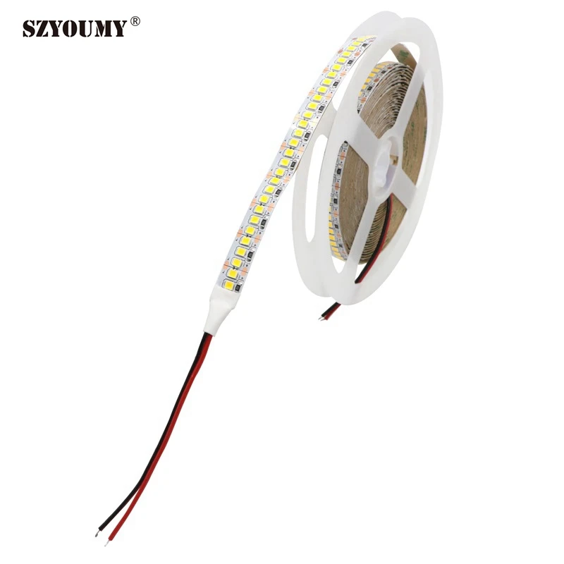 SZYOUMY 10 м Однорядная 2835 SMD мм Печатная плата 1200 Светодиодная лента 12 В постоянного