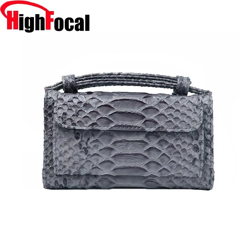 Serpentine Genuine Leather Chains Shoulder Bags Women's Silver Crossbody Bag Ladies Clutch Messenger IPhone Packet | Багаж и сумки