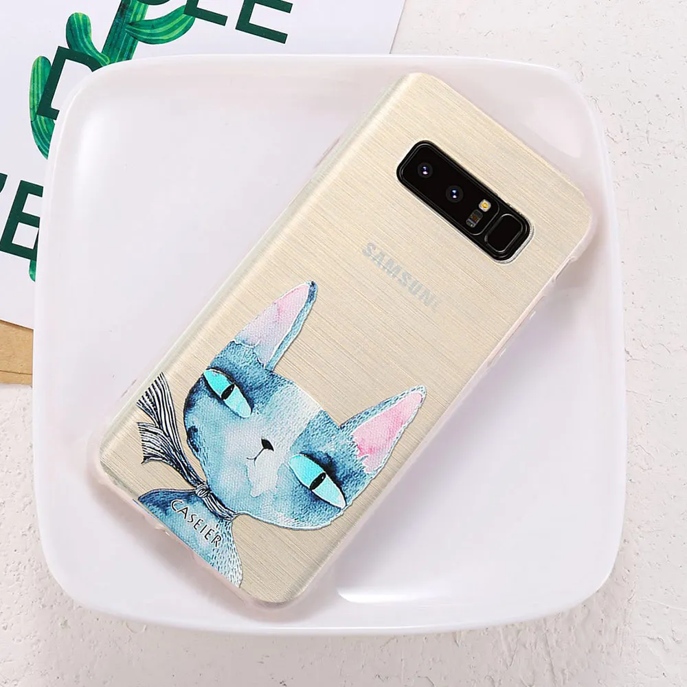 CASEIER 3D чехол для телефона с кошкой Samsung S8 мягкие силиконовые чехлы из ТПУ S6 S7 Edge Plus
