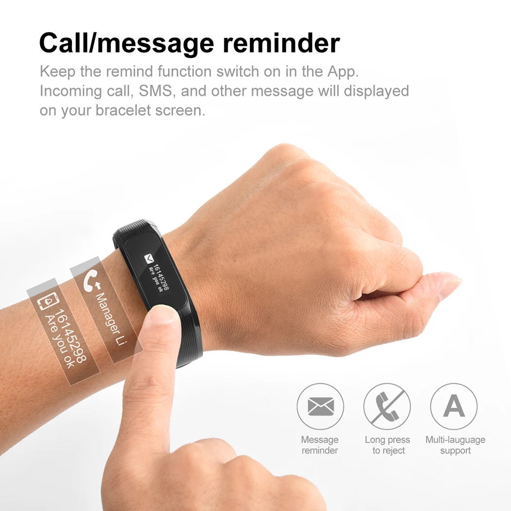 Чигу UP9 Фитнес умный браслет Bluetooth Цвет Экран Smart Band Поддержка сердечного ритма