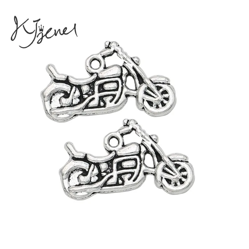 KJjewel античные посеребренные мотоциклетные Подвески для изготовления ювелирных