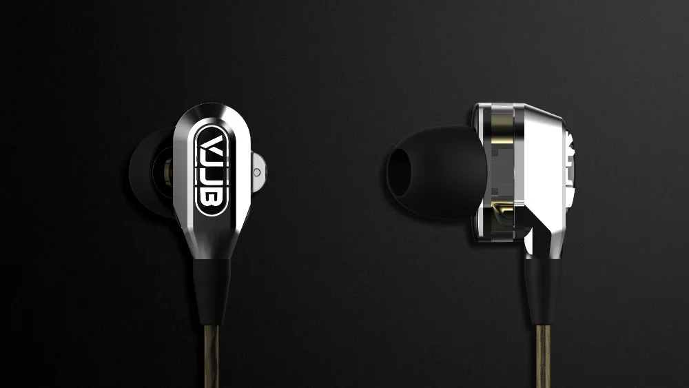 VJJB V1S Hi-Fi наушники-вкладыши металлические наушники с супер басами вкладыши с микрофоном двойной круг сабвуфер наушники для контроля звучания
