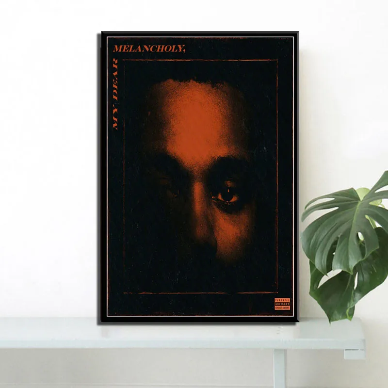 Плакатный принт выходные дни StarBoy R& B дом воздушные шары рэп музыкальный альбом картина маслом холст стены книги по искусству фотографии Гостиная домашний декор - Цвет: Армейский зеленый