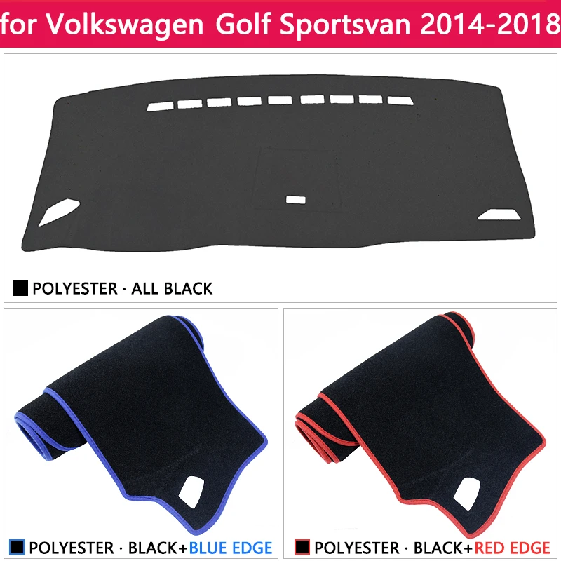 Для Фольксваген Гольф SV Sportsvan 2014 ~ 2018 Противоскользящий коврик для приборной