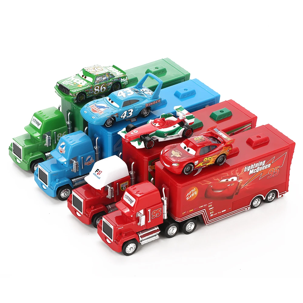 

Disney Cars 2Pcs Lightning McQueen Uncle Jim Diecast Metal Alloy Modle Pixar Toys Car 1:55 For Baby Boys Girls Christmas Gifts