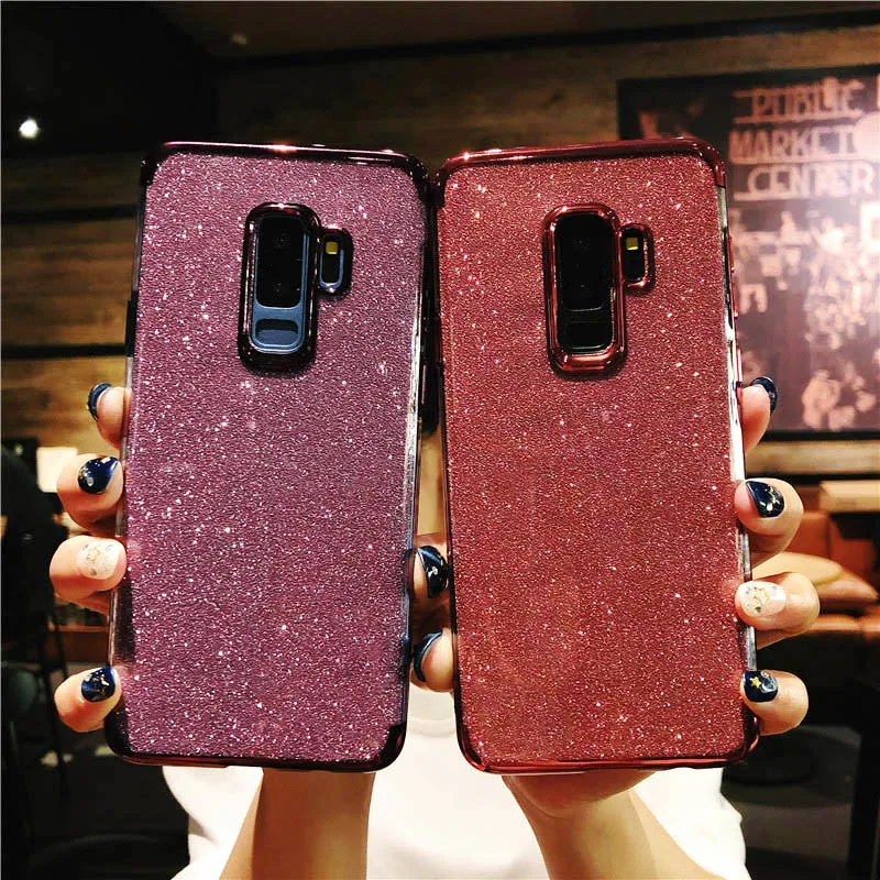 Блестящий чехол ТПУ для Samsung S9 Plus Note 9 S10 10 Pro A10 A20E A30 A50 A70 M20 M30 M40 J4 J6 J8 A6 A7 A8 2018 Fundas |