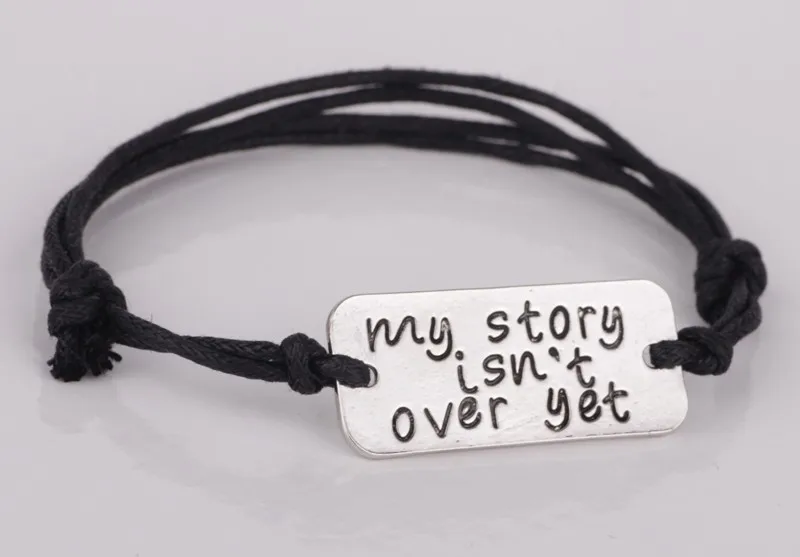 Fashionable Letter My Story isn't Over Yet Bracelets Silver Plated 100% handmade bracelet women jewelry YLQ0162 | Украшения и