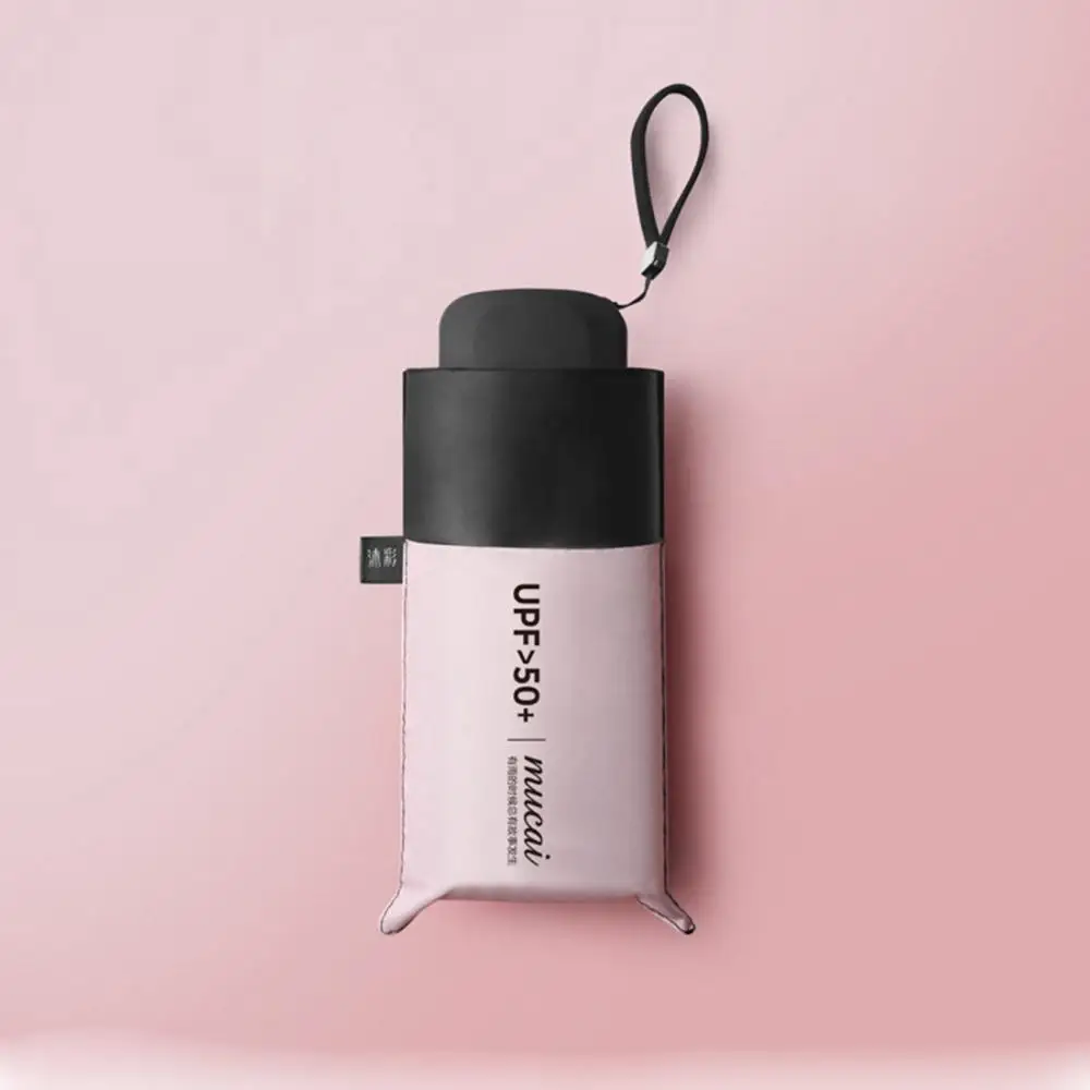 pink Маленький модный складной зонт от дождя для женщин, подарок для мужчин, мини Карманный Зонтик для девочек, анти-УФ, водонепроницаемый, портативные дорожные Зонты - Цвет: pink