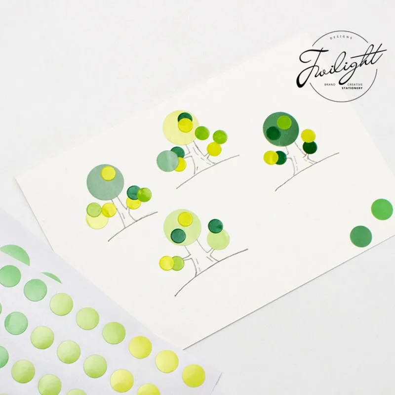 6 листов в партии круглая цветная кодированная метка горошек бирка с кодом для