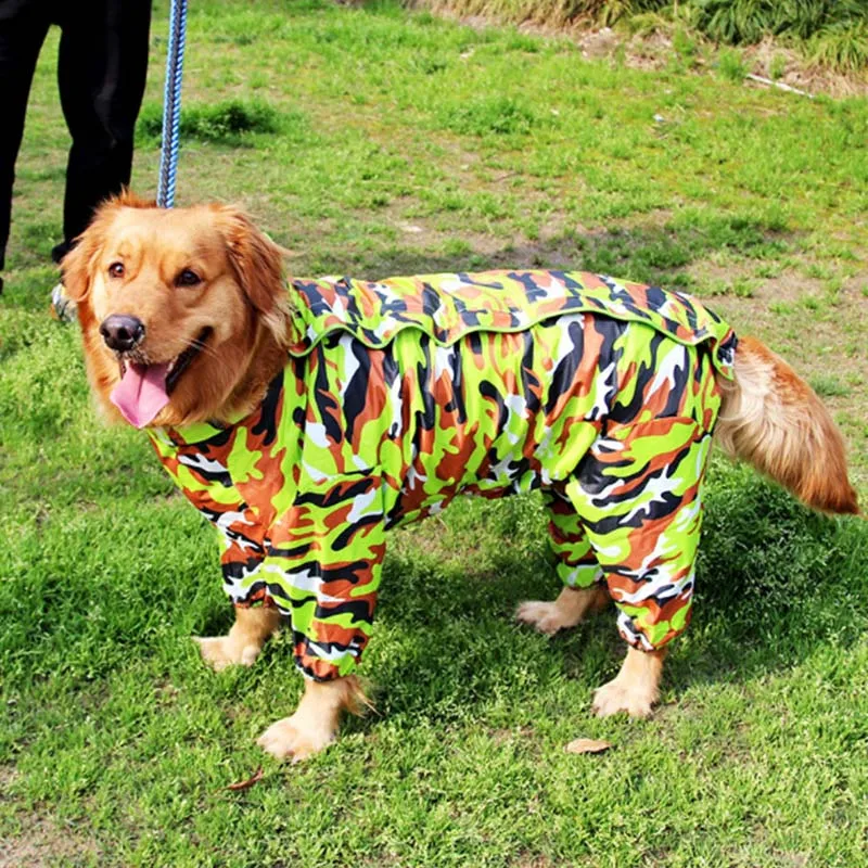 Дождевик для больших собак Водонепроницаемый Одежда Pet Костюмы плащи комбинезон