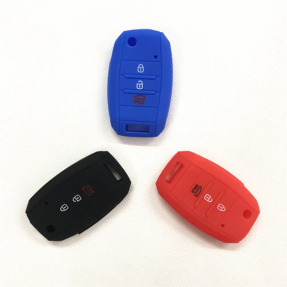 3 Button Silicone key chain ring cover case holder For KIA K3 K4 K5 Sportage R QL 2015 -2018 Sorento RIO 2017 2018 | Автомобили и