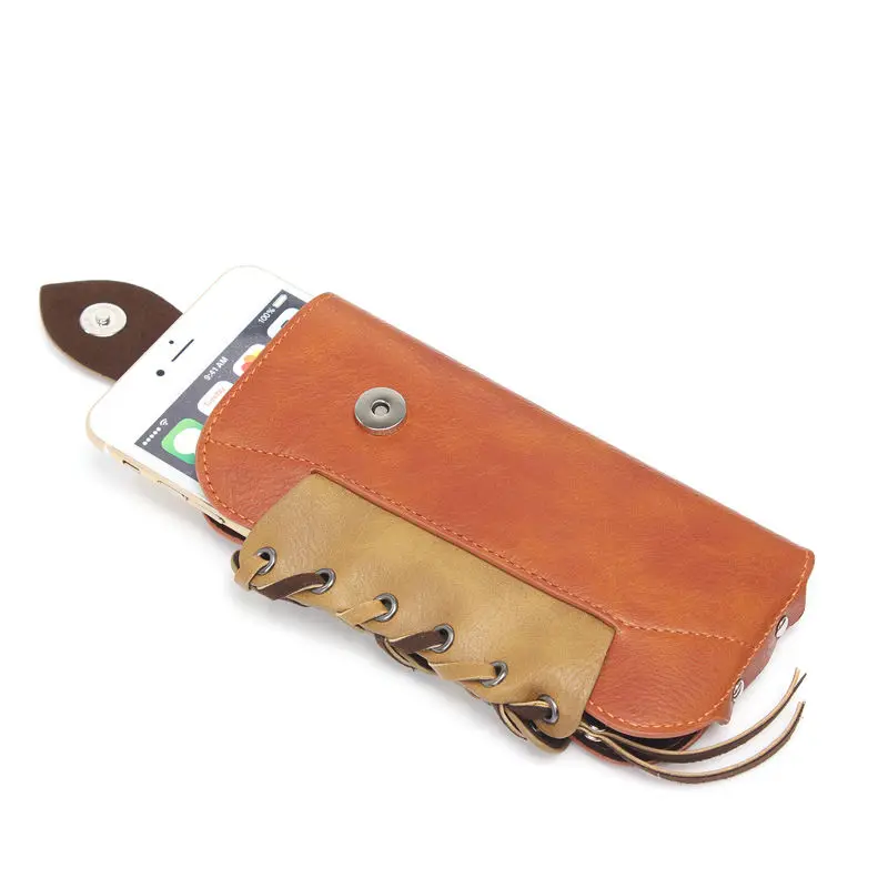 Модные Искусственная кожа ремень телефон сумка для iphone 6 S 7 Plus Samsung Размер 5.5